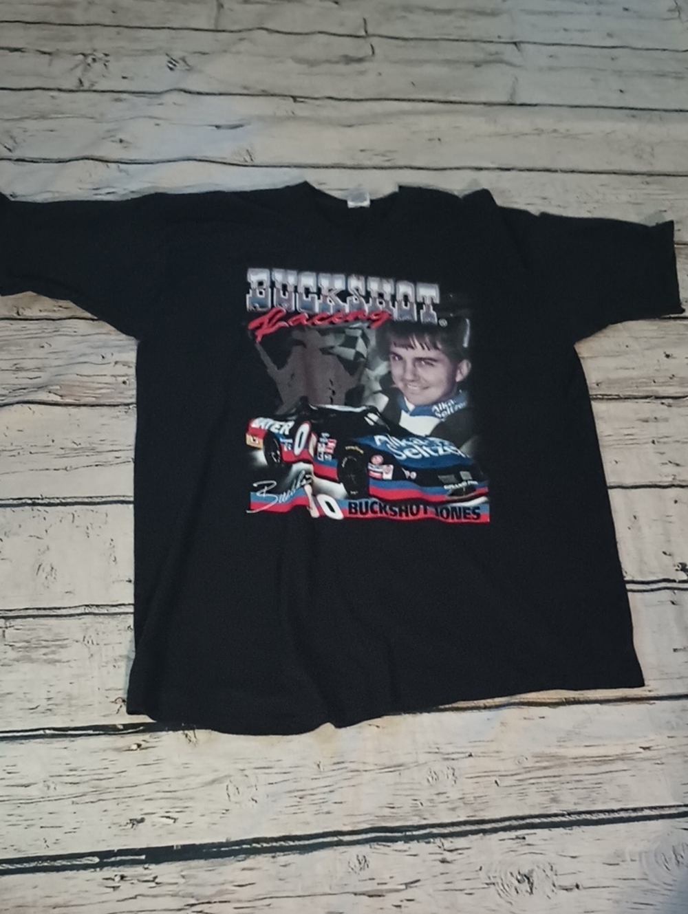 Buckshot Jones Black Fruit Of The Loom Vintage Racing Tee XXXL